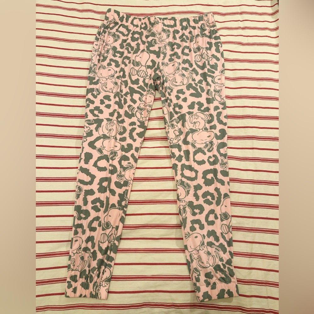 Pink Snoopy Munki Munki large pj bottoms